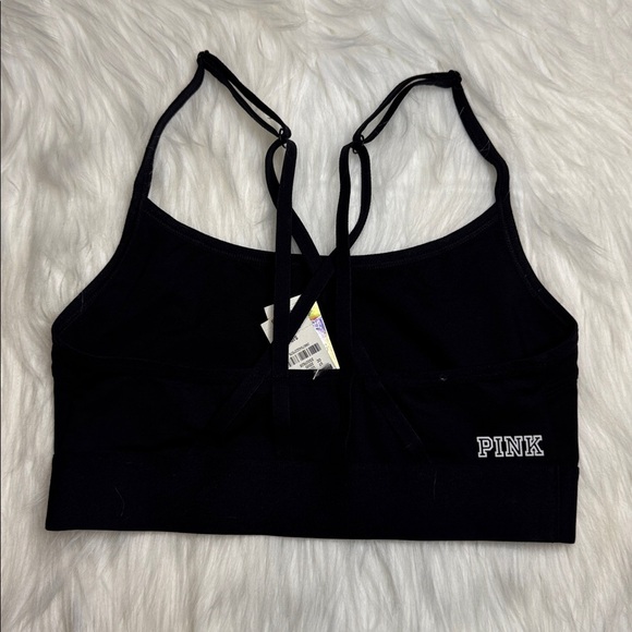 Victoria Secret Pink Ultimate Unlined Sports Bra Size Small Black - Picture 2 of 4
